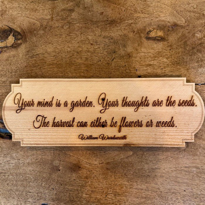 Wordsworth Poetic Garden Quote Sign  - Made in USA with American Cedar