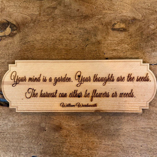 Wordsworth Poetic Garden Quote Sign  - Made in USA with American Cedar